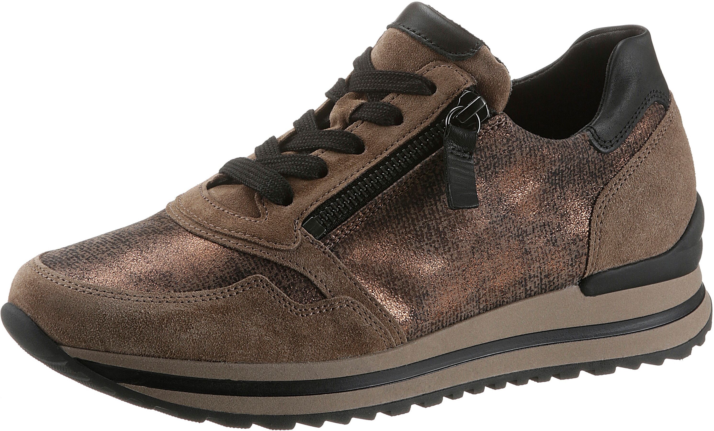 Gabor Keilsneaker »TURIN«, mit Metallic-Glanzeffekt goldfarben Größe 35 36 37 38 39 40 41 42 43 44