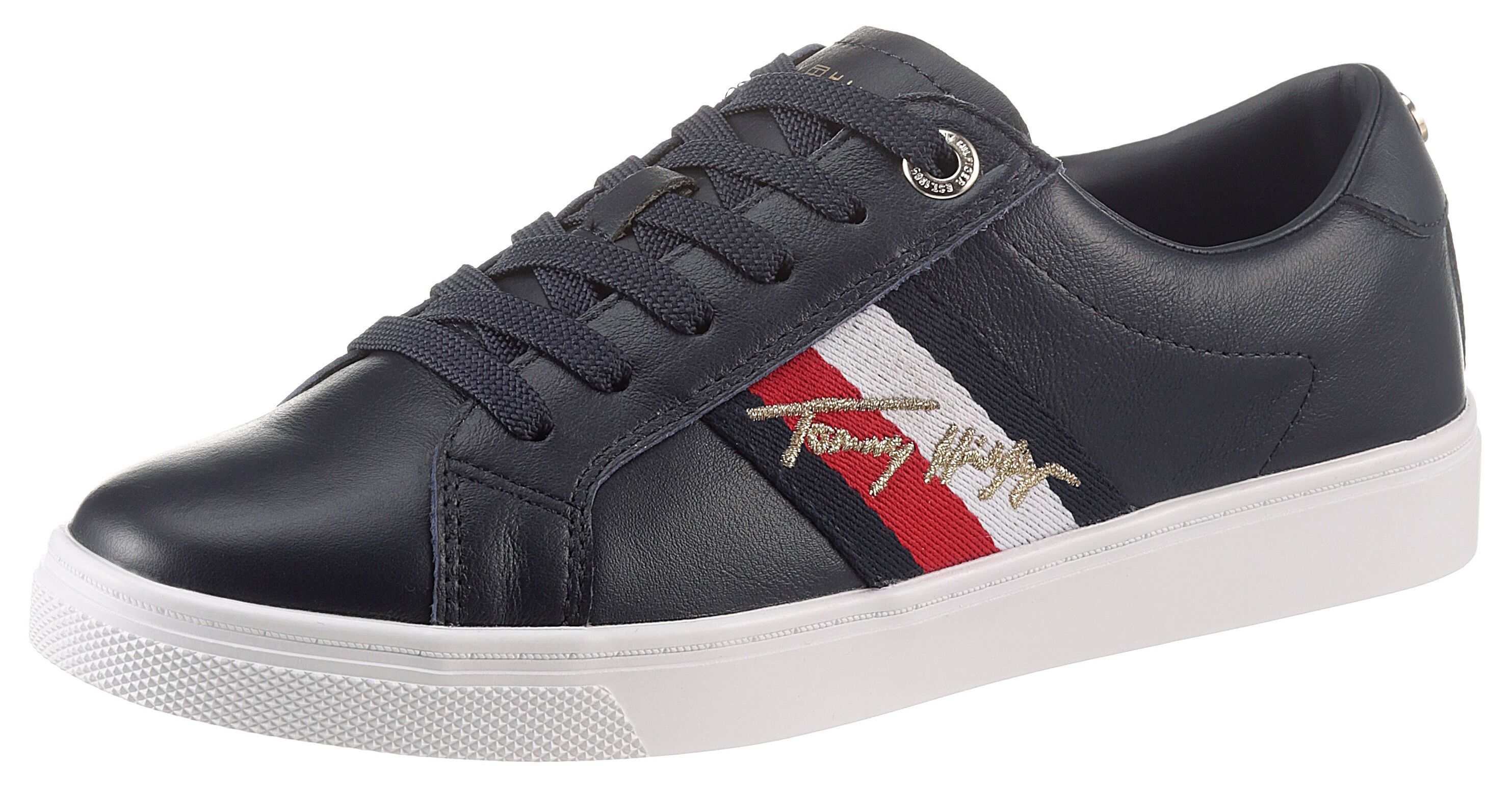 Tommy Hilfiger Plateausneaker »TH SIGNATURE CUPSOLE SNEAKER«, mit Logoschriftzug blau Größe 35 36 37 38 39 40 41 42