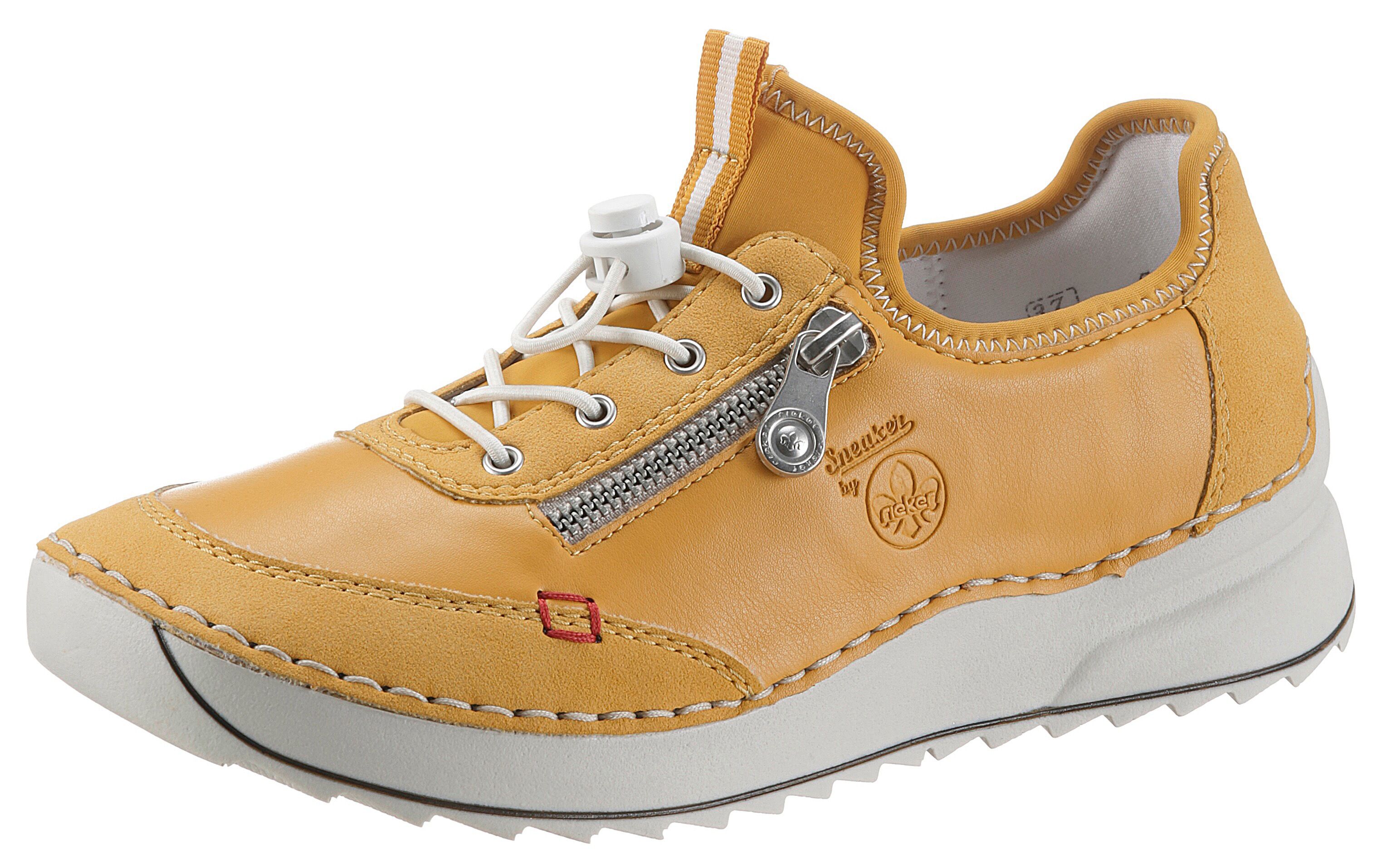 Rieker Slip-On Sneaker, mit praktischem Schnellverschluss gelb Größe 36 37 38 39 40 41 42