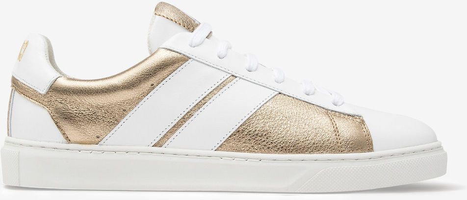 CAVAL Sneakers GOLD DIVINE, Schnürung, Leder WEISS