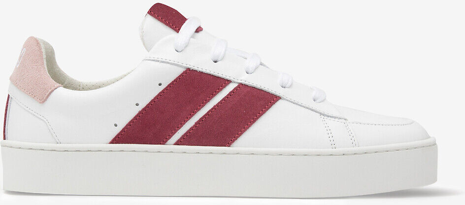 CAVAL Sneakers PINK CHERRY, Leder, Schnürung WEISS