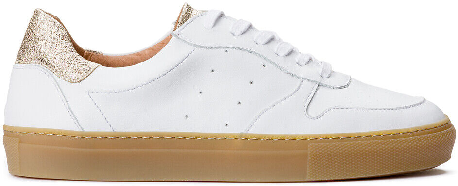 LA REDOUTE COLLECTIONS Sneakers mit goldfarbenen Details, Leder WEISS