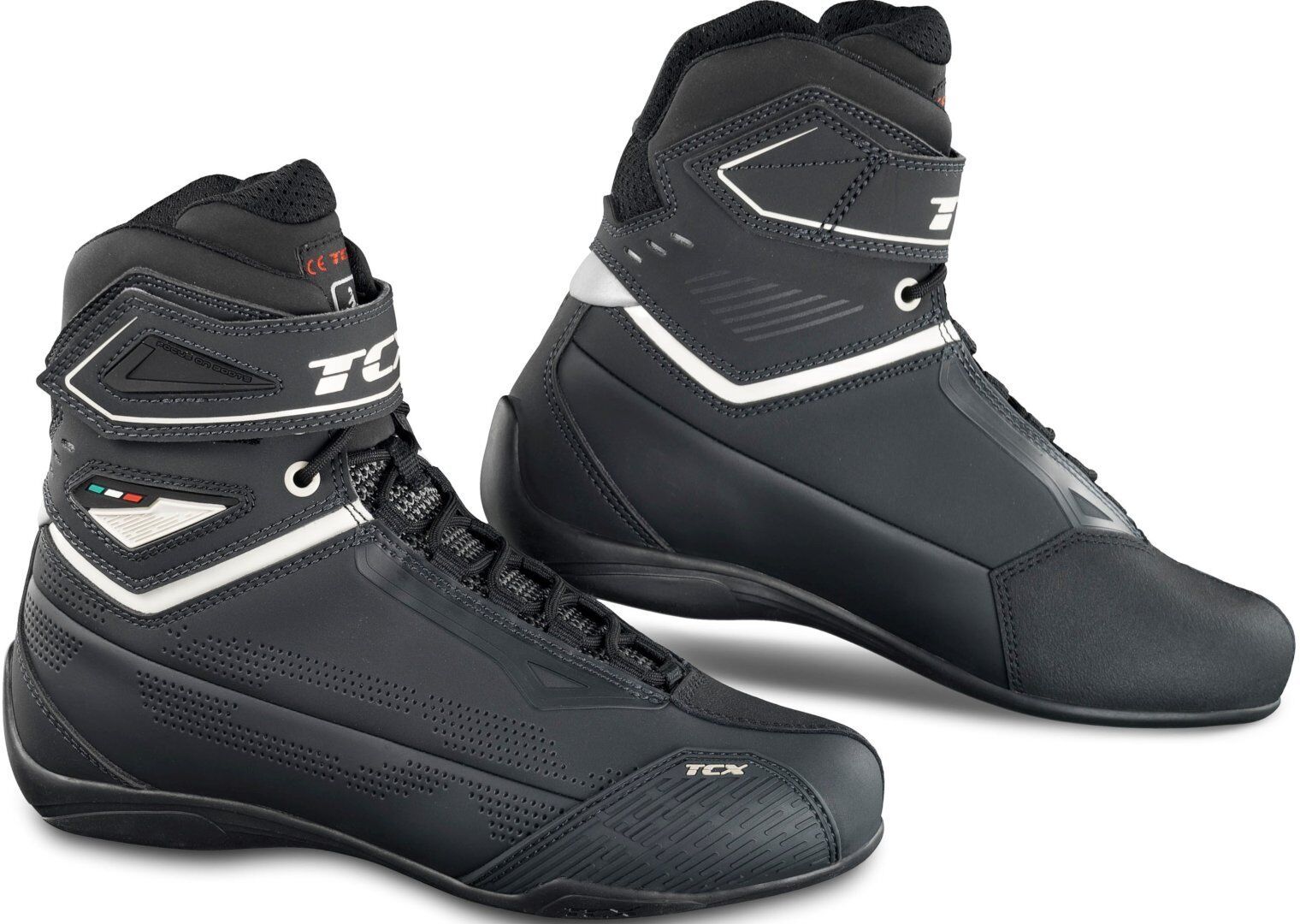 TCX Rush 2 Air Limited Edition perforierte Damen Motorradschuhe 38 Schwarz Weiss