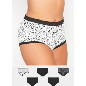 Yours – Highwaistbaumwollslips In Weiß Mit Sternenprintmotiv, 5Erset 58-60