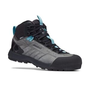 Black Diamond Mission Leather Mid Waterproof Approach Shoe Grau, Damen Hiking- & Approach-Schuhe, Größe EU 39 - Farbe Steel Grey - Coastal Blue