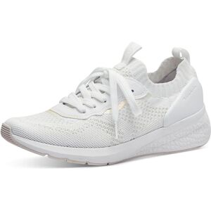 Tamaris Low Sneaker Low Top 1-23714-42 Weiß 100 White Textil/synthetik Mit Removable Sock für Damen - 36