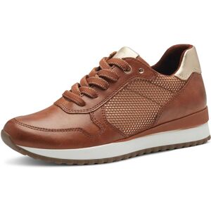 Marco Tozzi Low Sneaker Low Top 2-23714-41 Braun 392 Cognac Comb Kunstleder Mit Mt Feel für Damen - 37