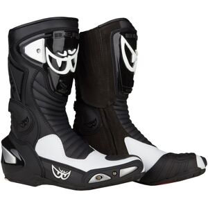 Berik Race-X Motorradstiefel - Schwarz Weiss - 48 - unisex