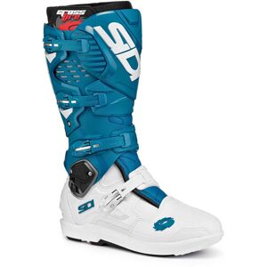 Sidi Crossfire 3 SRS Motocross Stiefel - Weiss Grün Blau - 46 - unisex