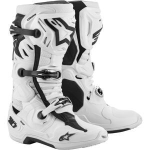 Alpinestars Tech 10 Supervented Motocross Stiefel - Weiss - 42 - unisex