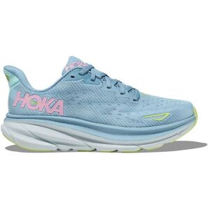 Hoka CLIFTON 9 WIDE Damen Laufschuhe Hellblau Gr. 40,0