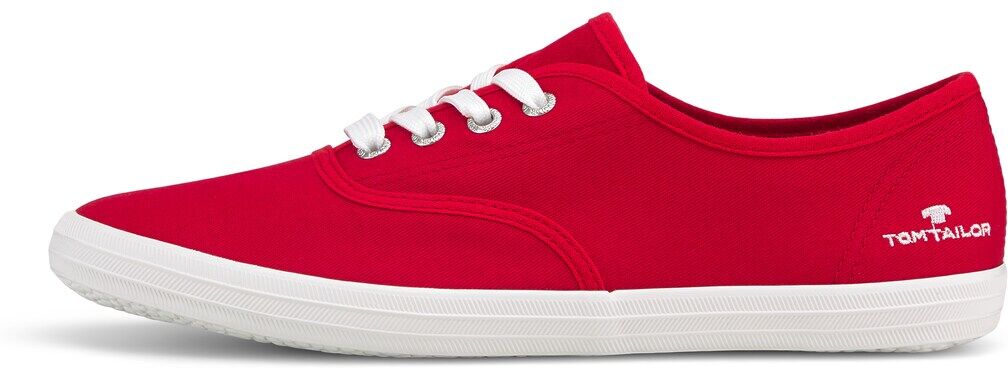 TOM TAILOR Damen schlichte Stoffsneaker, rot, Gr.36