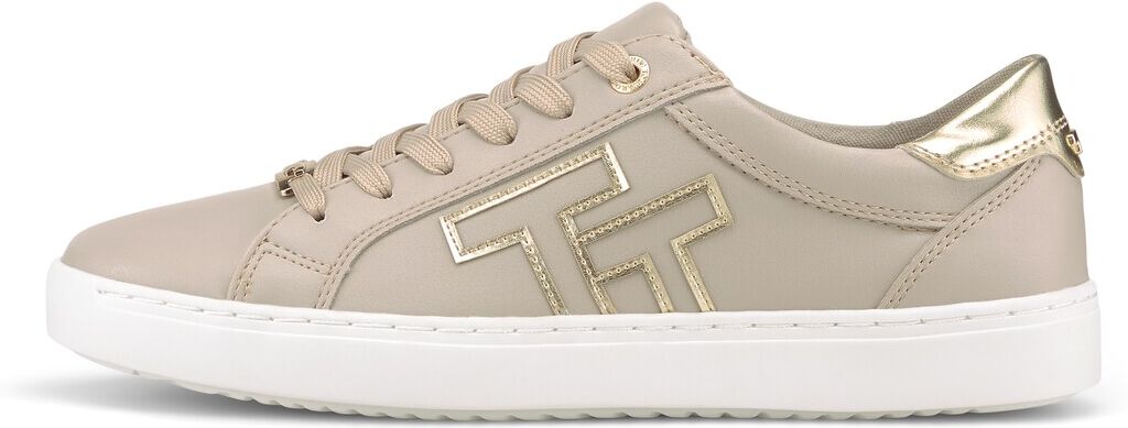 TOM TAILOR Damen Sneaker mit Logo, beige, Gr.36