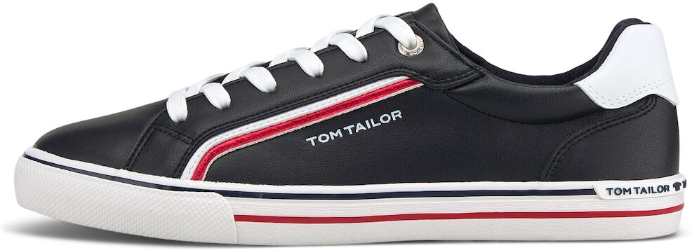 TOM TAILOR Damen Sneaker mit Streifendetail, marine, Gr.40