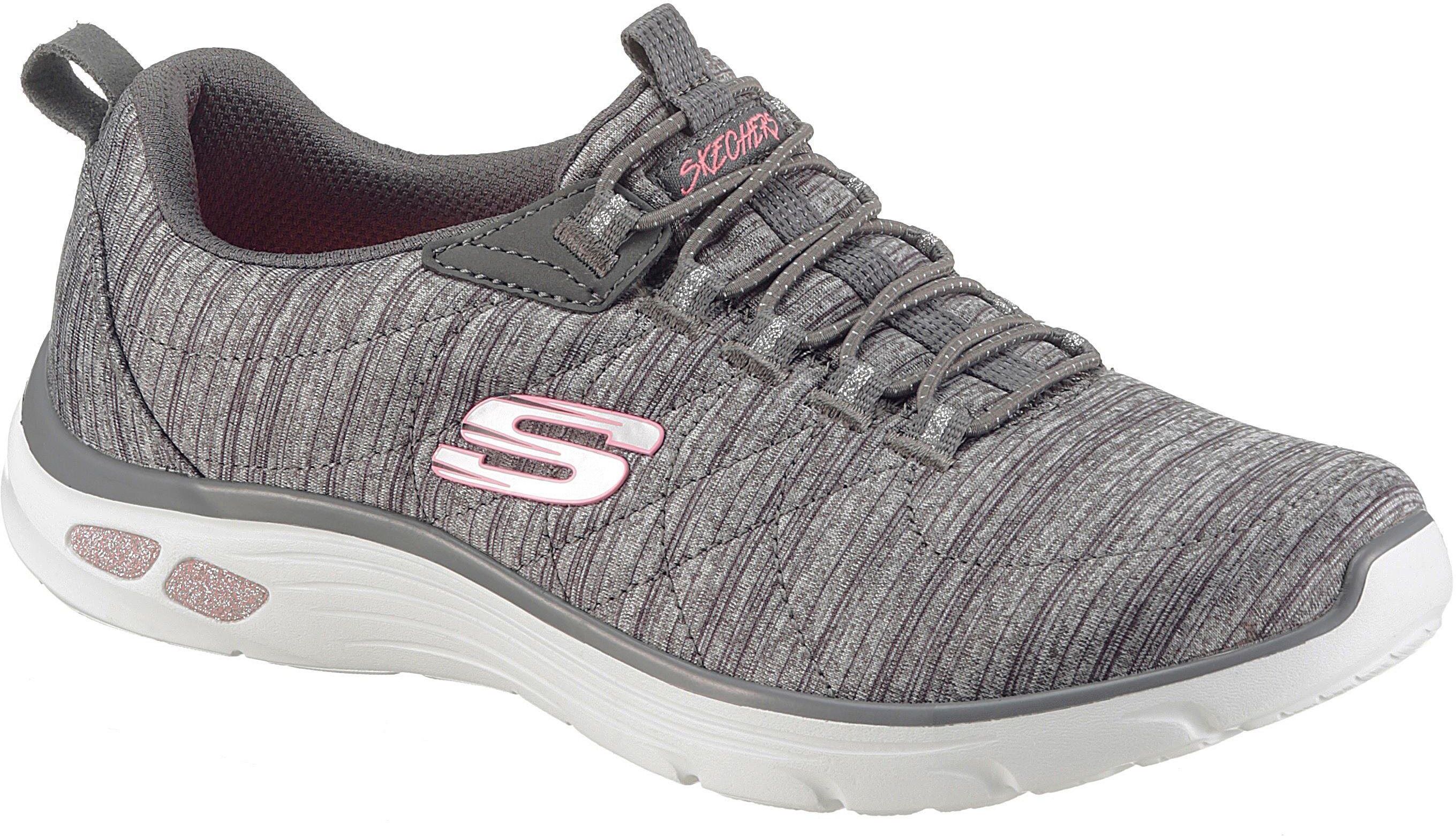 Skechers »Empire D´Lux« Slip-On Sneaker mit Relaxed Fit-Ausstattung, grau-meliert