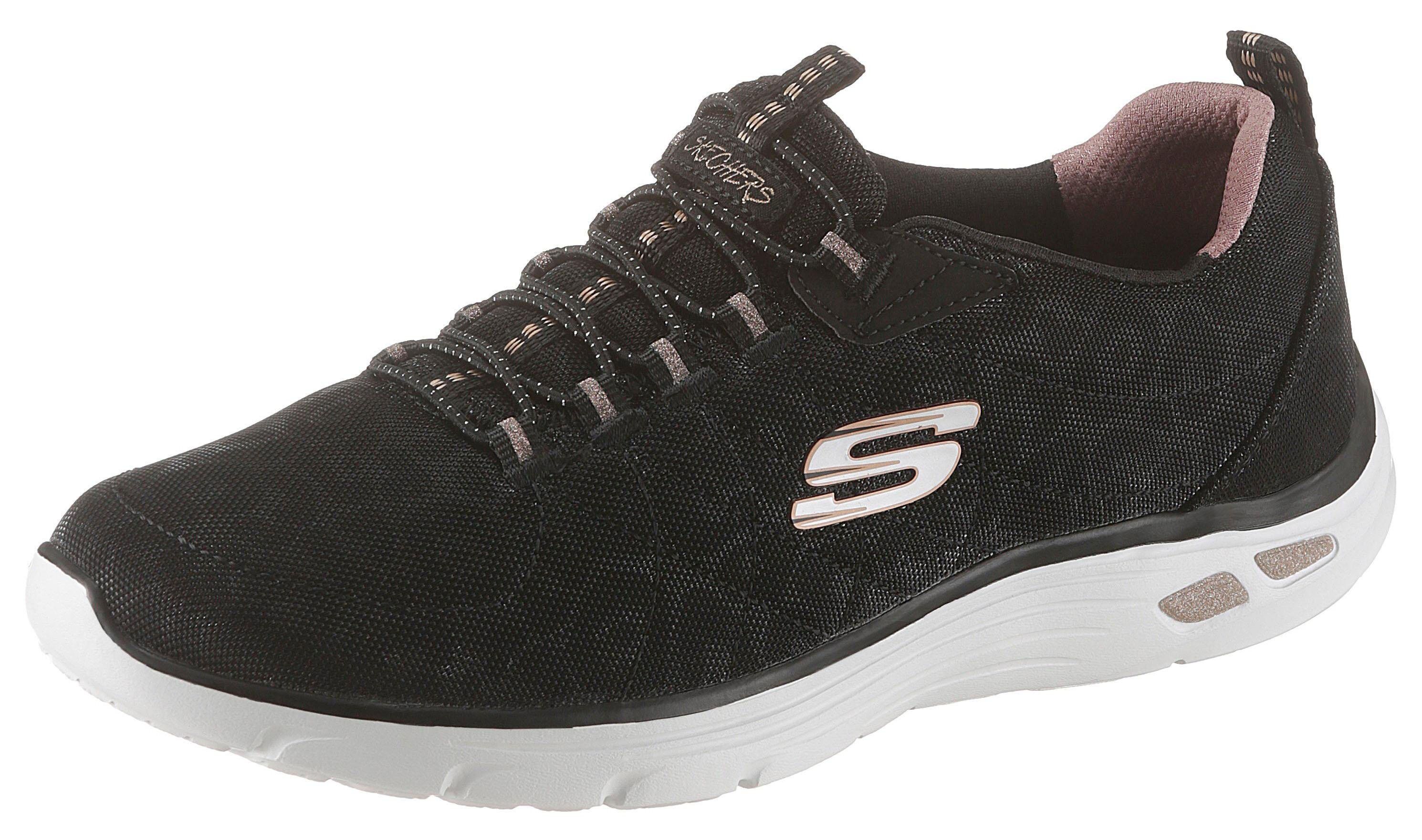 Skechers »Empire D´Lux - Spotted« Slip-On Sneaker mit changierenden Leo-Muster, schwarz-rosé
