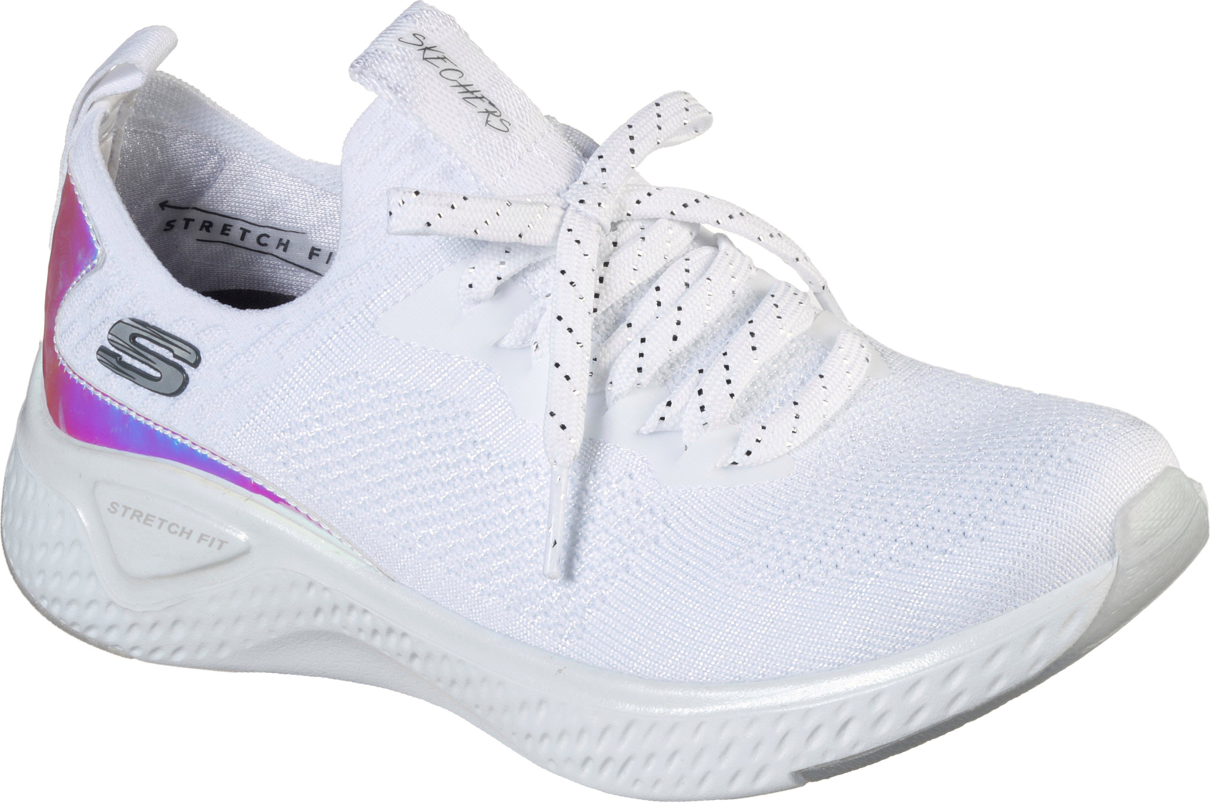 Skechers »SOLAR FUSE - GRAVITY EXPERIENCE« Slip-On Sneaker mit dezenten Kontrastbesatz, weiß-silberfarben