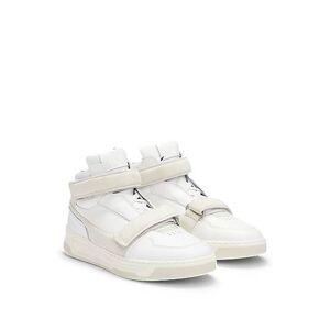 NAOMI x BOSS leather high-top trainers with riptape straps