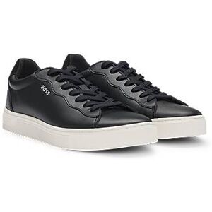 Boss Mixed-material lace-up trainers with suede trims