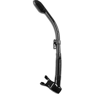 Cressi Adult Premium Dry Snorkel, Black/Black