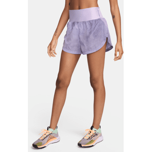 Nike Trail Repel-løbeshorts (7,5 cm) med mellemhøj talje og indershorts til kvinder - lilla lilla S (EU 36-38)