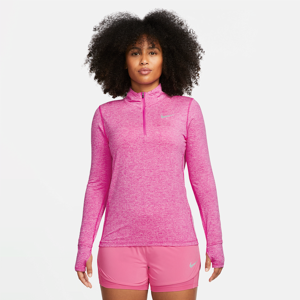 Nike-løbeoverdel med 1/2 lynlås til kvinder - Pink Pink S (EU 36-38)