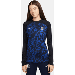 Chelsea FC Strike Nike Dri-FIT-fodboldtræningstrøje med rund hals til kvinder - blå blå S (EU 36-38)