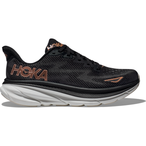 Hoka Women's Clifton 9 Black/Rose Gold 38 2/3, Black/Rose Gold