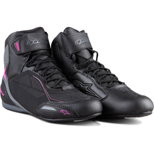 Alpinestars Zapatillas de Moto  Stella Faster-3 Drystar® Negro-Gris-Fucsia