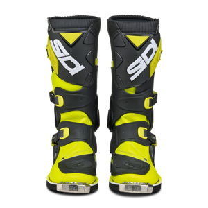 Sidi Botas de Cross  Flame Niño Negro-Amarillo Fluo