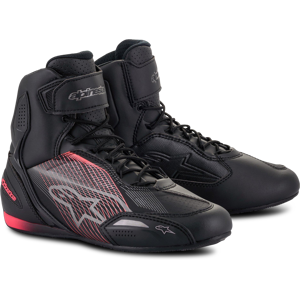 Alpinestars Zapatillas de Moto  Stella Faster-3 Mujer Negro-Gun Metal-Rosa Diva