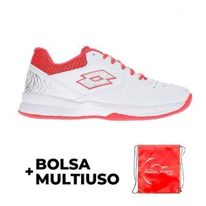 Zapatillas Lotto Space 600 II Blanco Rojo Fluor Mujer -  -42