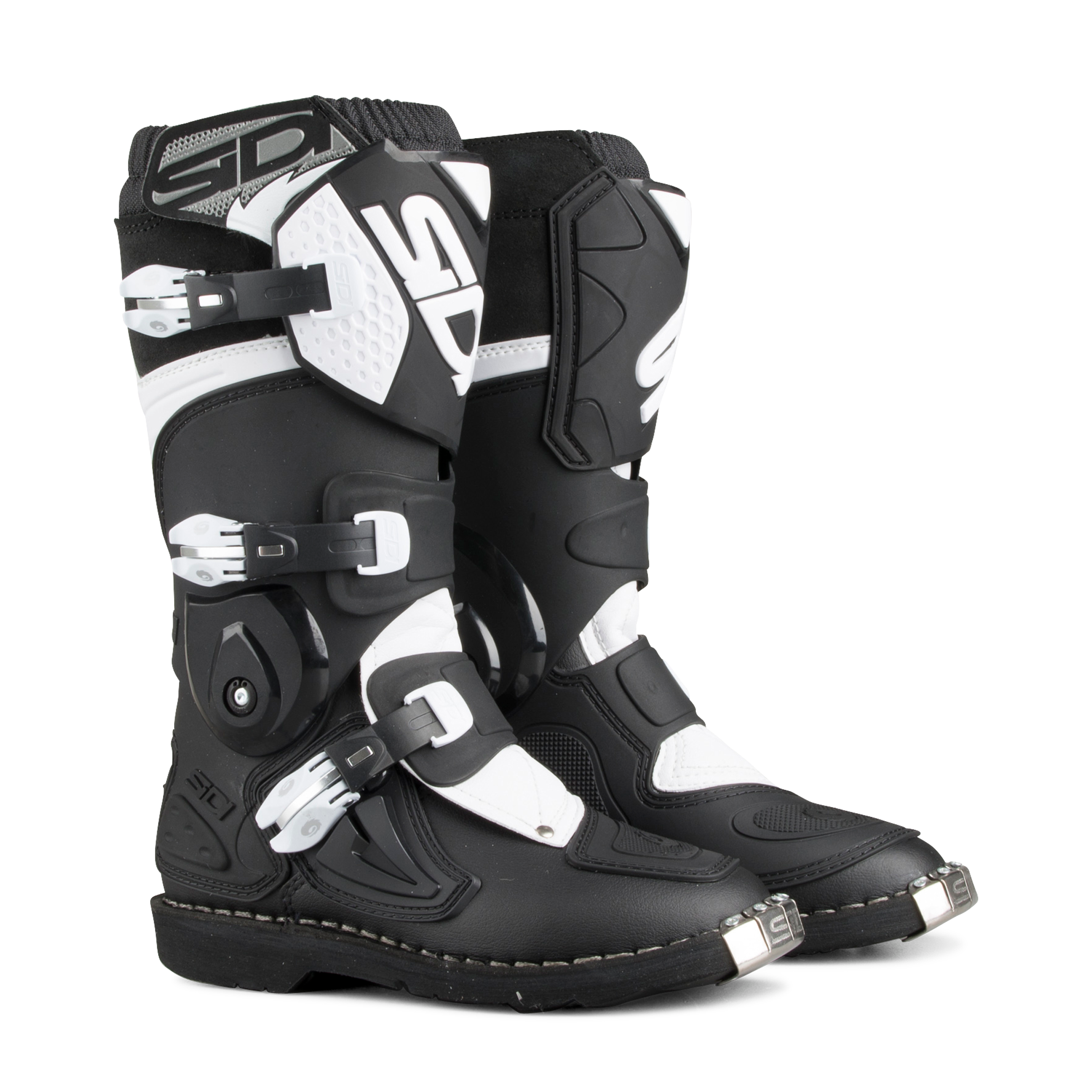 Sidi Botas de Cross  Flame Niño Negro-Blanco