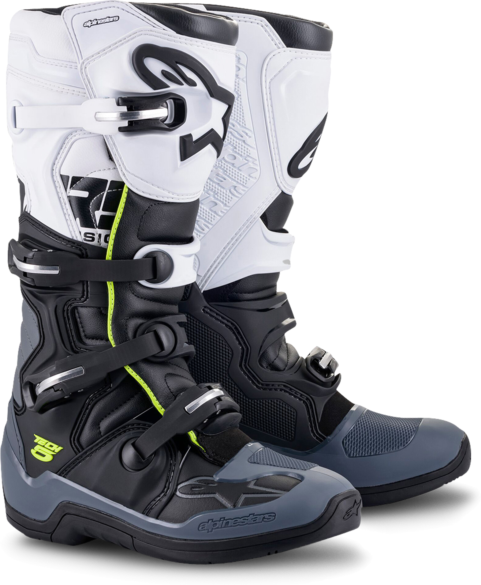 Alpinestars Botas de Cross  Tech 5 Negro-Gris-Blanco