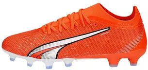 Puma ULTRA MATCH - Botas de fÃºtbol hombre ultra orange/white/blue glimmer