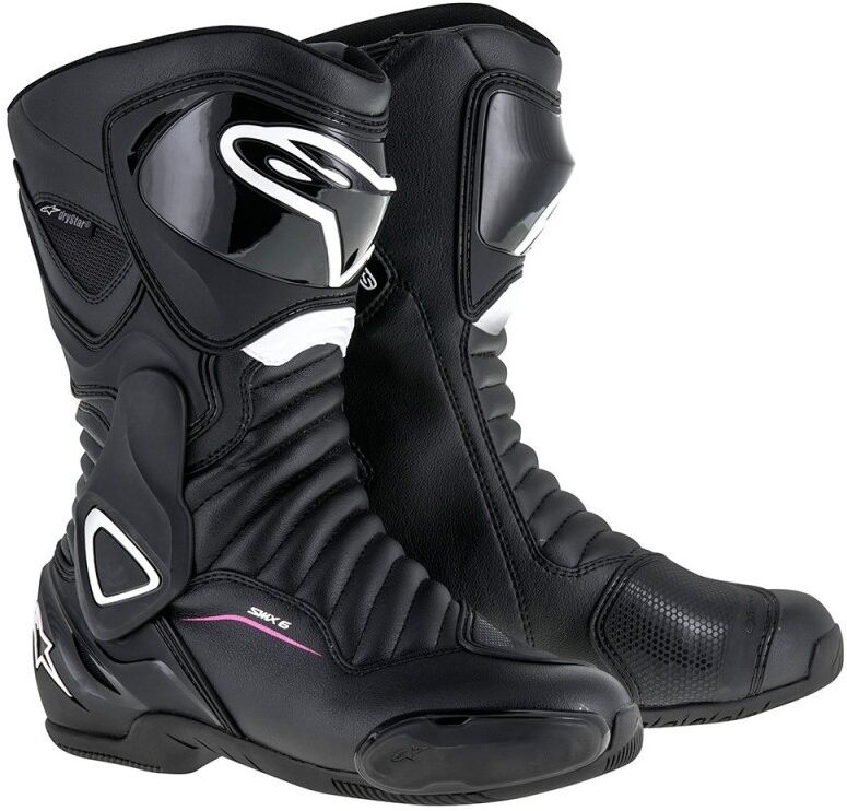 Botas Carretera Alpinestars Stella Smx-6 V2 Drystar Negro Blanco Fucsia