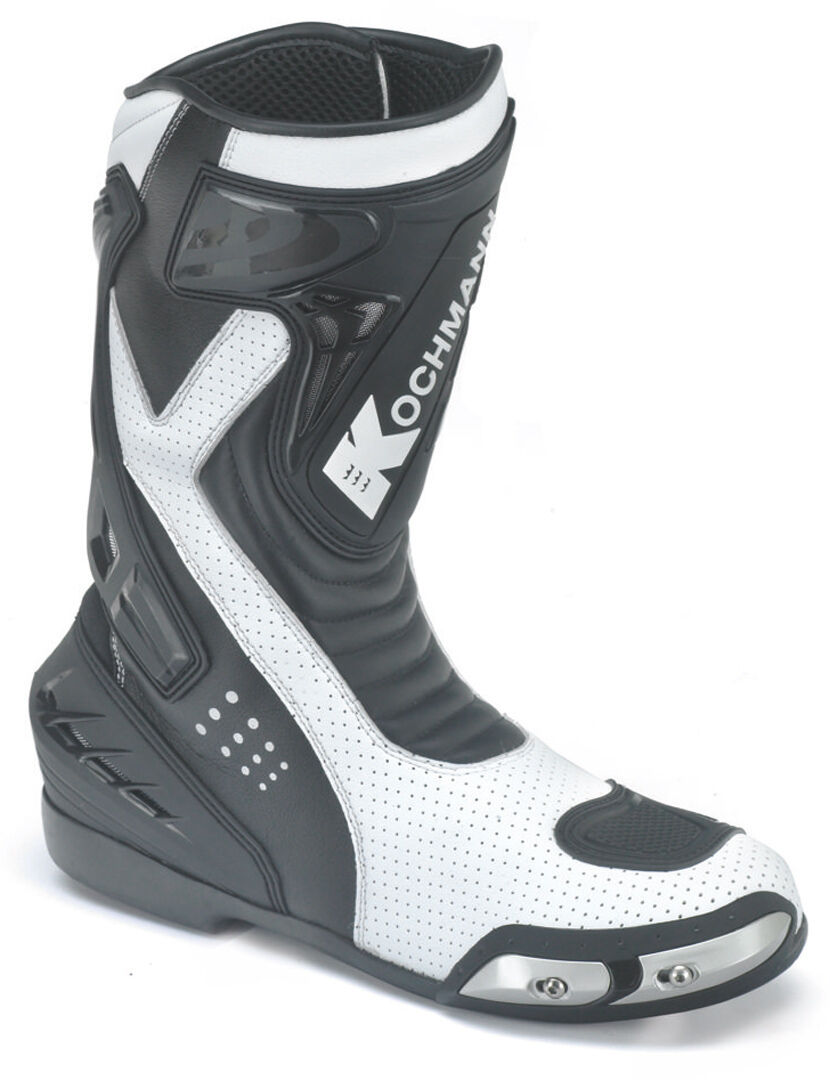 Kochmann Aragon Botas de moto - Negro Blanco (45)