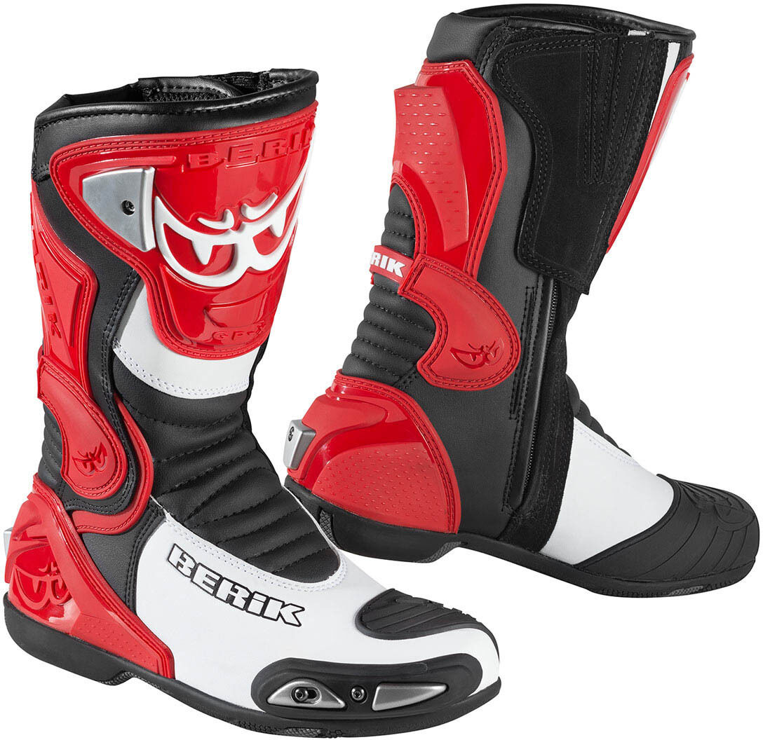 Berik Losail Botas de moto - Rojo (48)