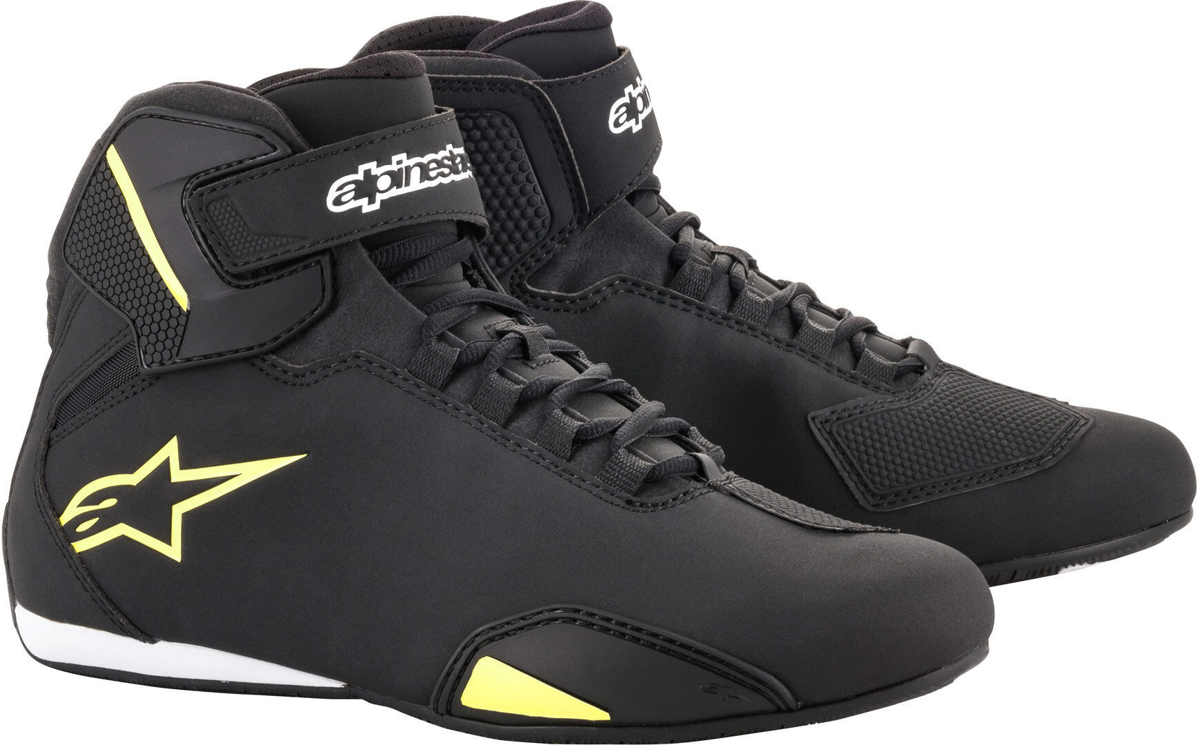 Alpinestars Sektor Zapatos de motocicleta - Negro Amarillo (38 39)