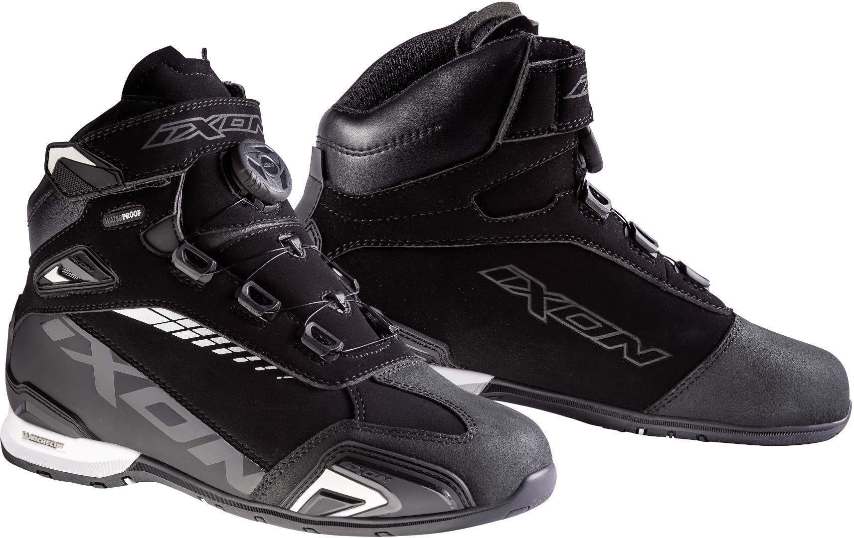 Ixon Bull WP L Señoras zapatos de motocicleta - Negro Blanco (39)