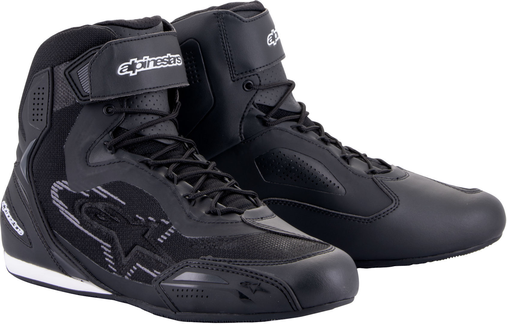 Alpinestars Faster 3 Rideknit Zapatos de motocicleta - Negro Gris (39)