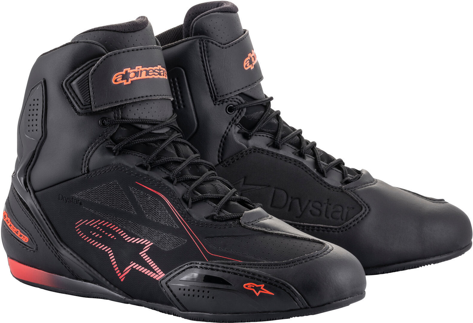 Alpinestars Faster-3 DryStar Zapatos de motocicleta - Negro Rojo (48)