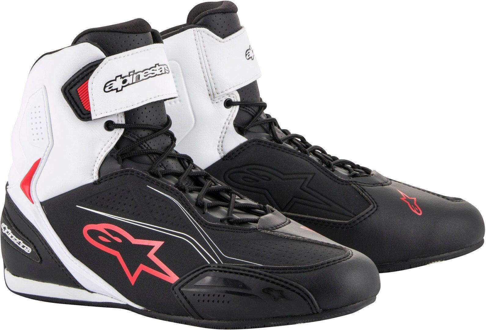 Alpinestars Faster-3 Zapatos de moto - Negro Blanco Rojo (45)