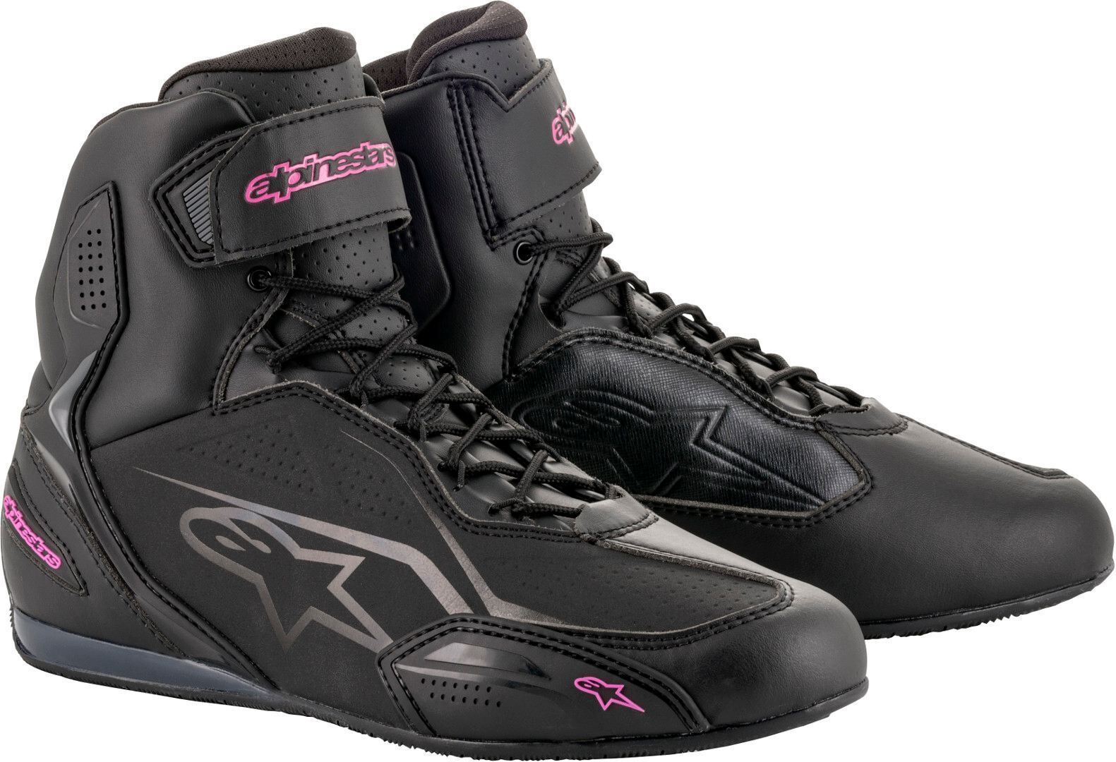 Alpinestars Stella Faster-3 Señoras zapatos de motocicleta - Negro Rosa (36)