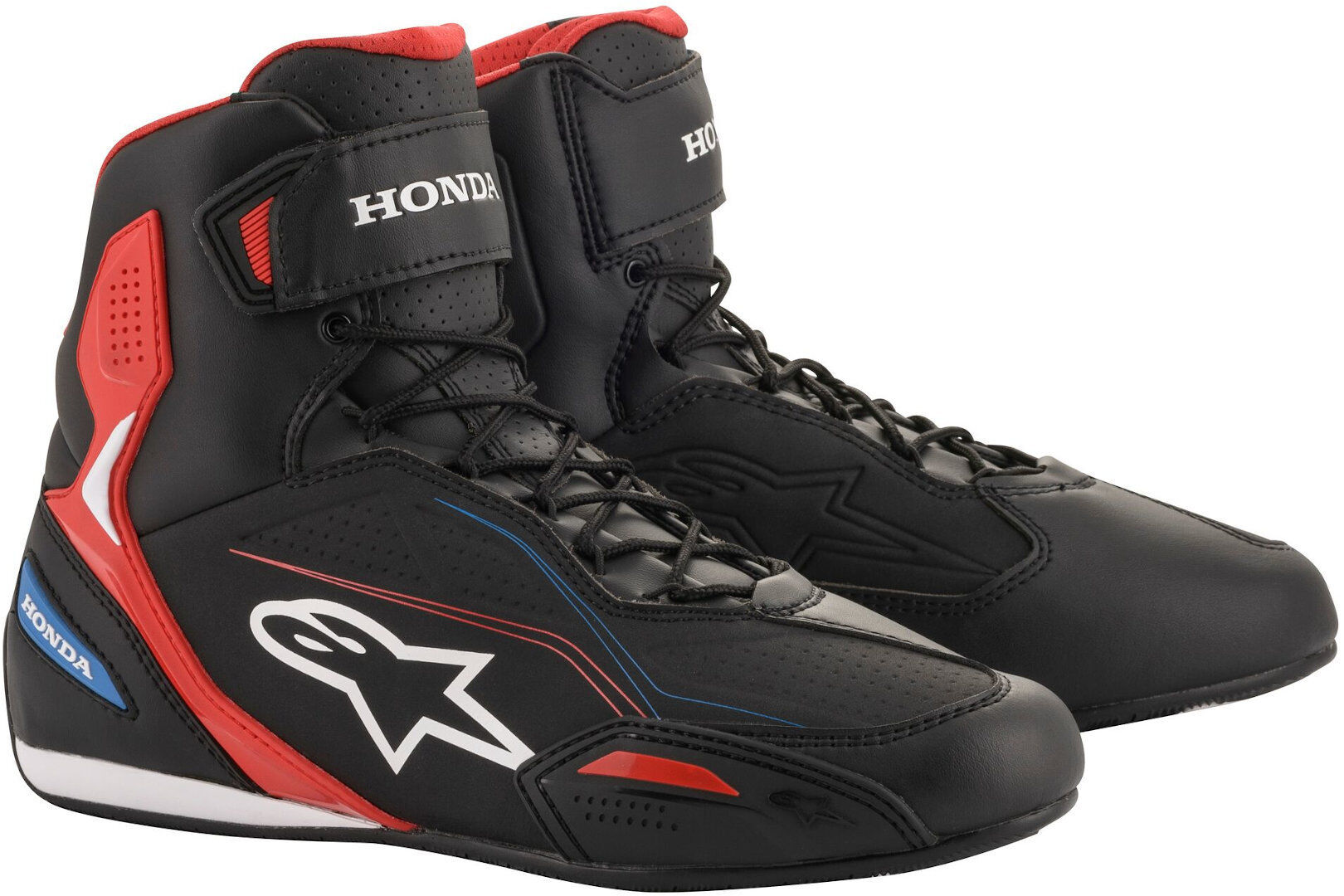Alpinestars Honda Faster-3 Zapatos de moto - Negro Rojo Azul (39)