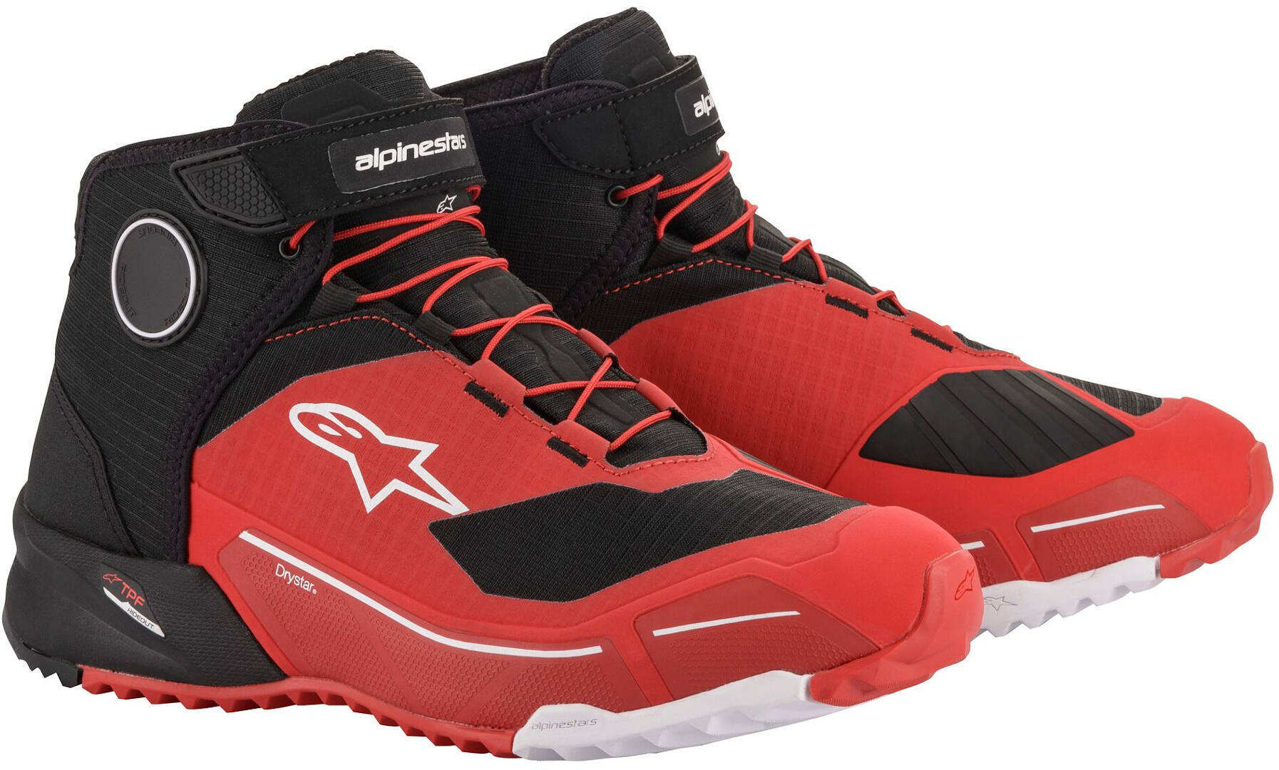 Alpinestars CR-X Drystar Zapatos de moto - Negro Rojo (42)