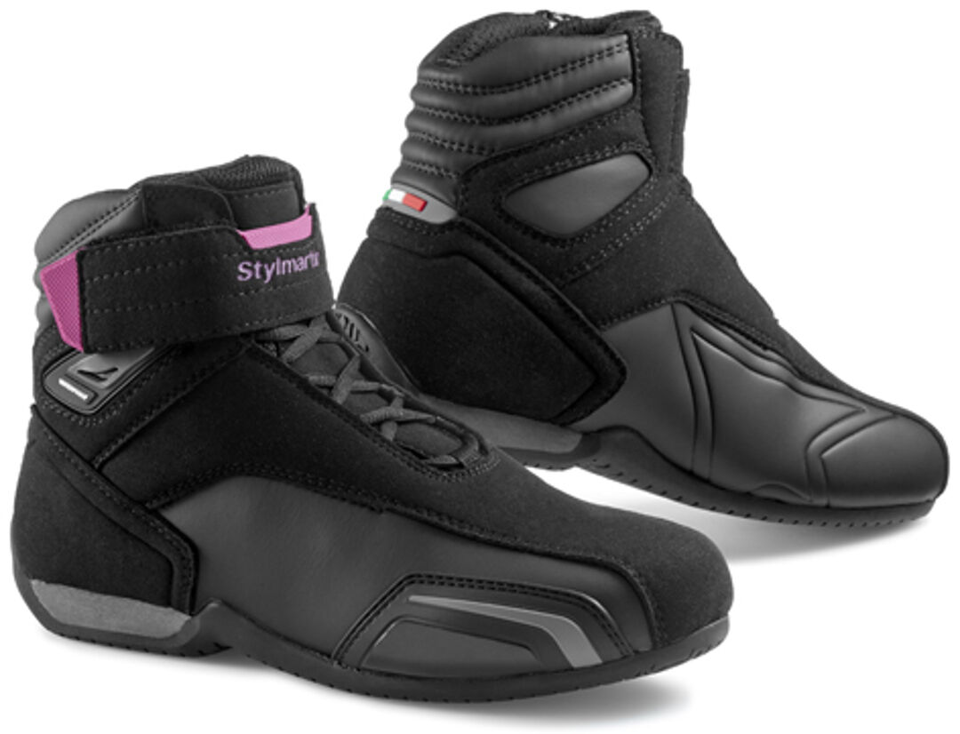 Stylmartin Vector Zapatos de moto - Negro Rosa (39)