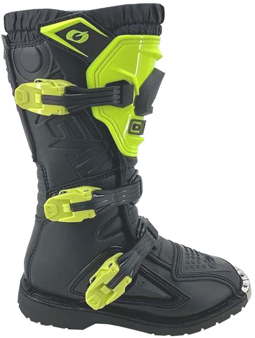 Oneal Rider Neon Yellow Botas de Motocross Juvenil - Negro Amarillo (36)