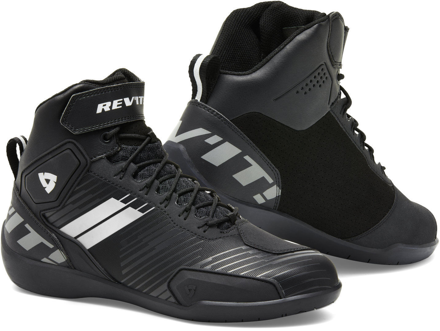 Revit G-Force Zapatos de motocicleta - Negro Blanco (47)