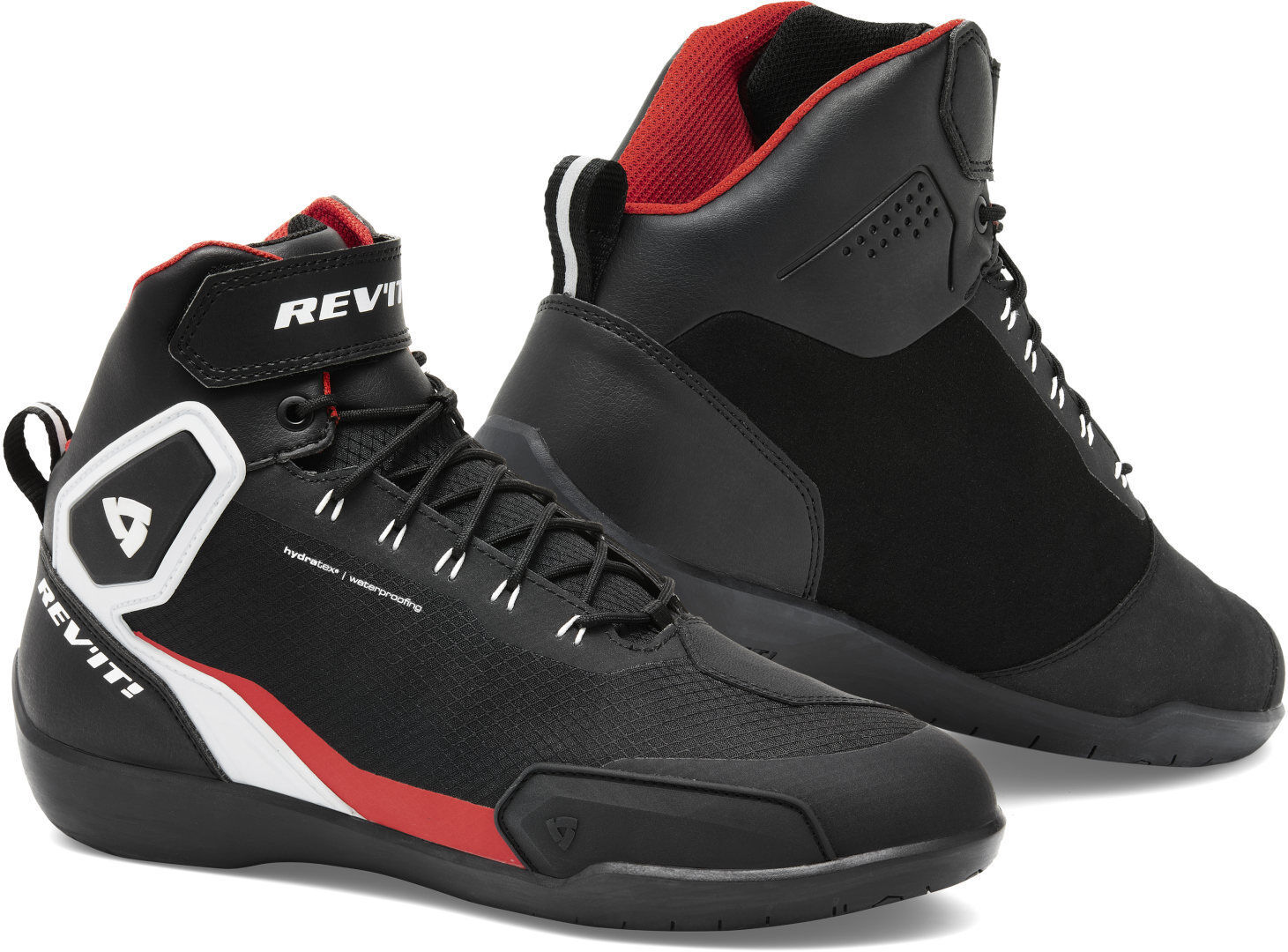 Revit G-Force H2O Zapatos impermeables para motocicletas - Negro Blanco Rojo (40)